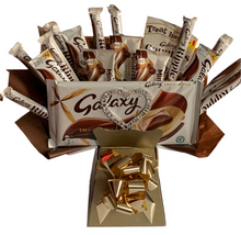 Load image into Gallery viewer, Xl Galaxy chocolate bouquet with sparkle large heart