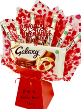 Load image into Gallery viewer, Personalised valentines galaxy chocolate bouquet