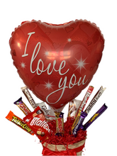 Load image into Gallery viewer, I love you balloon chocolate basket