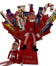 Load image into Gallery viewer, Personalised Elf Christmas mixed chocolates bouquet