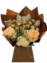 Load image into Gallery viewer, Luxury Real money Ferrero Rocher chocolate bouquet