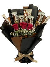 Load image into Gallery viewer, Fresh flowers with galaxy chocolate bouquet