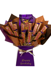 Load image into Gallery viewer, personalised crunchie chocolate bouquet - chocolate hamper