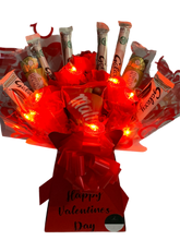 Load image into Gallery viewer, Light up Galaxy & Ferrero Rocher valentines chocolate bouquet