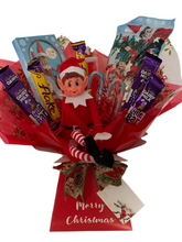 Load image into Gallery viewer, Christmas Elf chocolate bouquet- Christmas gift hamper