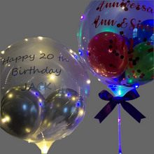 Load image into Gallery viewer, Hand Held Personalised Light Up Balloons