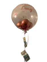 Load image into Gallery viewer, Personalised balloon gifts pop out the box balloon with real cash