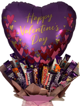 Load image into Gallery viewer, Extra large valentines balloon chocolate bouquet