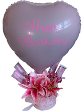 Load image into Gallery viewer, Personalised balloon & lindor chocolate hat box gift for any occasion
