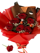 Load image into Gallery viewer, Fresh flowers with lindor chocolates