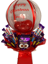 Load image into Gallery viewer, Extra large 18” personalised balloon Cadbury’s Christmas chocolate bouquet