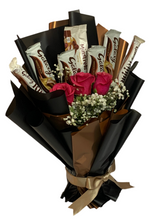 Load image into Gallery viewer, Fresh flowers with galaxy chocolate bouquet