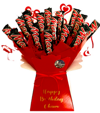 Load image into Gallery viewer, Personalised Mars bar chocolate bouquet- personalised gift