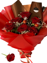 Load image into Gallery viewer, Fresh flowers with lindor chocolates