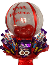 Load image into Gallery viewer, Extra large 18” personalised balloon Cadbury’s Christmas chocolate bouquet