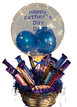 Load image into Gallery viewer, Light up Father’s Day balloon chocolate basket