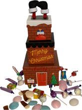 Load image into Gallery viewer, Personalised Christmas tower boxes packed full of pick & mix sweets
