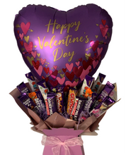 Load image into Gallery viewer, Extra large valentines balloon chocolate bouquet