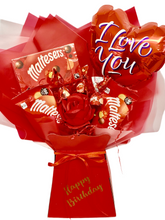 Load image into Gallery viewer, Personalised love you maltesers chocolate bouquet