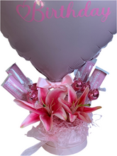 Load image into Gallery viewer, Personalised balloon & lindor chocolate hat box gift for any occasion