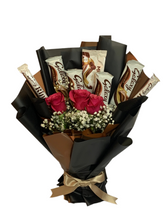 Load image into Gallery viewer, Fresh flowers with galaxy chocolate bouquet