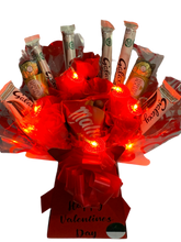 Load image into Gallery viewer, Light up Galaxy & Ferrero Rocher valentines chocolate bouquet