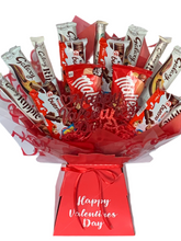 Load image into Gallery viewer, Valentines mixed chocolates bouquet- valentines hamper gift