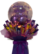 Load image into Gallery viewer, Personalised light up XL balloon chocolate bouquet