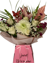 Load image into Gallery viewer, Beautiful fresh flower and chocolate delights bouquet- personalised for any celebration Mother’s Day, birthdays