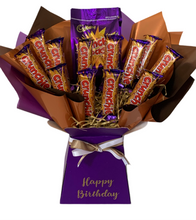 Load image into Gallery viewer, personalised crunchie chocolate bouquet - chocolate hamper