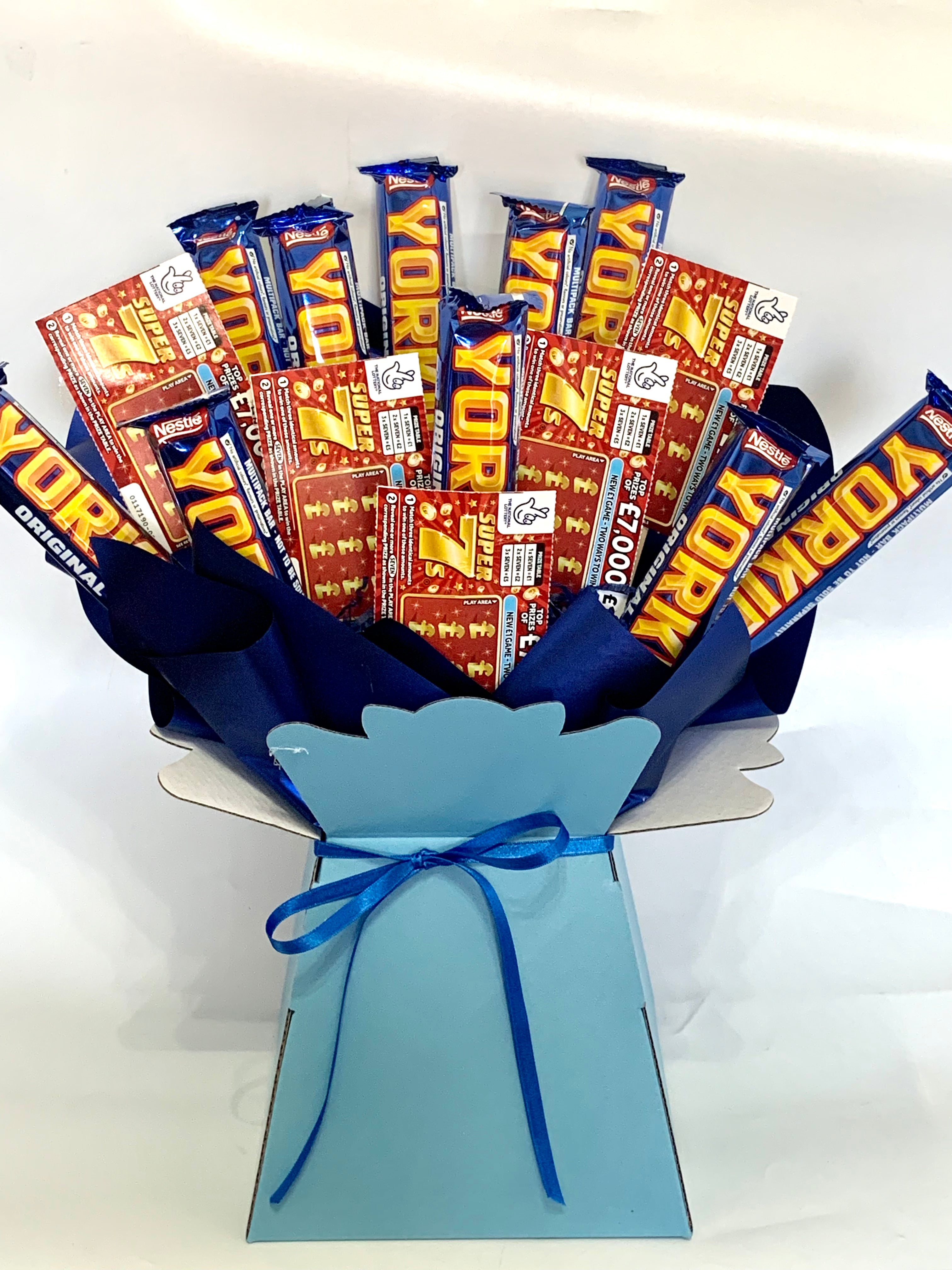 Yorkie scratch card chocolate bouquet