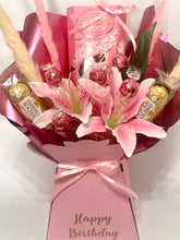 Load image into Gallery viewer, Luxury pampas grass lindor chocolate bouquet- personalised gift for any celebration