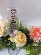 Load image into Gallery viewer, Personalised vinyl printed flute wedding accessories