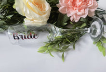 Load image into Gallery viewer, Personalised vinyl printed flute wedding accessories