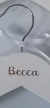 Load image into Gallery viewer, Wedding/prom personalised dress hangers/ wooden hangers