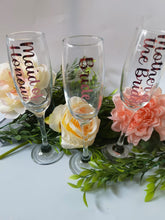 Load image into Gallery viewer, Personalised vinyl printed flute wedding accessories