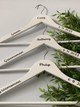 Load image into Gallery viewer, Wedding/prom personalised dress hangers/ wooden hangers