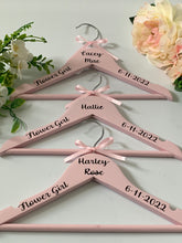 Load image into Gallery viewer, Wedding/prom personalised dress hangers/ wooden hangers