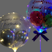 Load image into Gallery viewer, Hand Held Personalised Light Up Balloons
