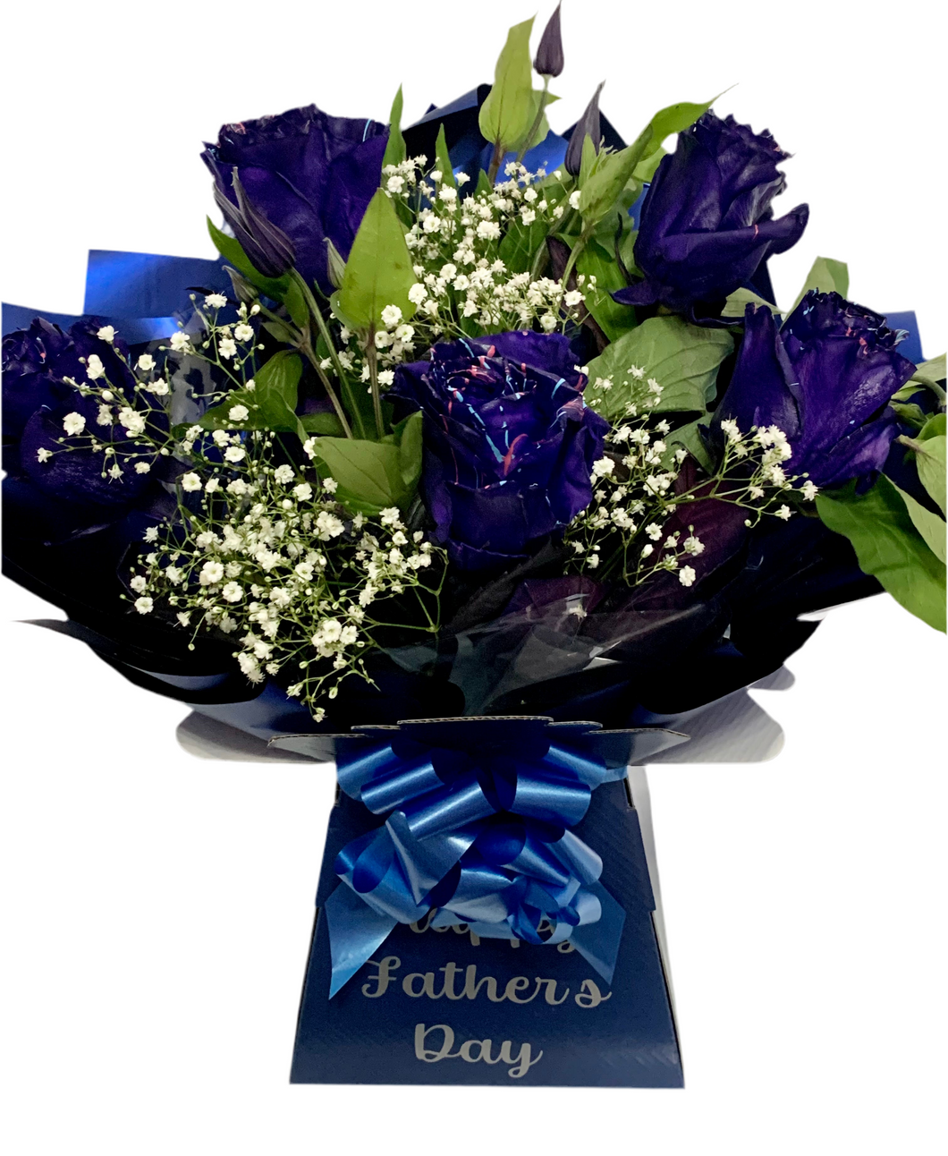 Fresh flowers, beautiful royal blue fresh roses bouquet