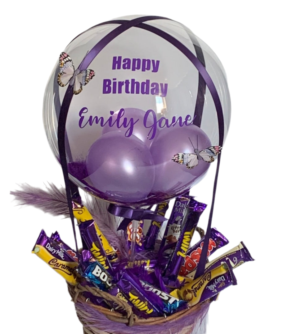 Personalised Chocolate Balloon Basket