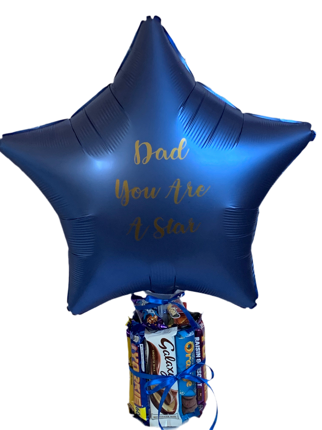 Personalised star balloon chocolate bouquet