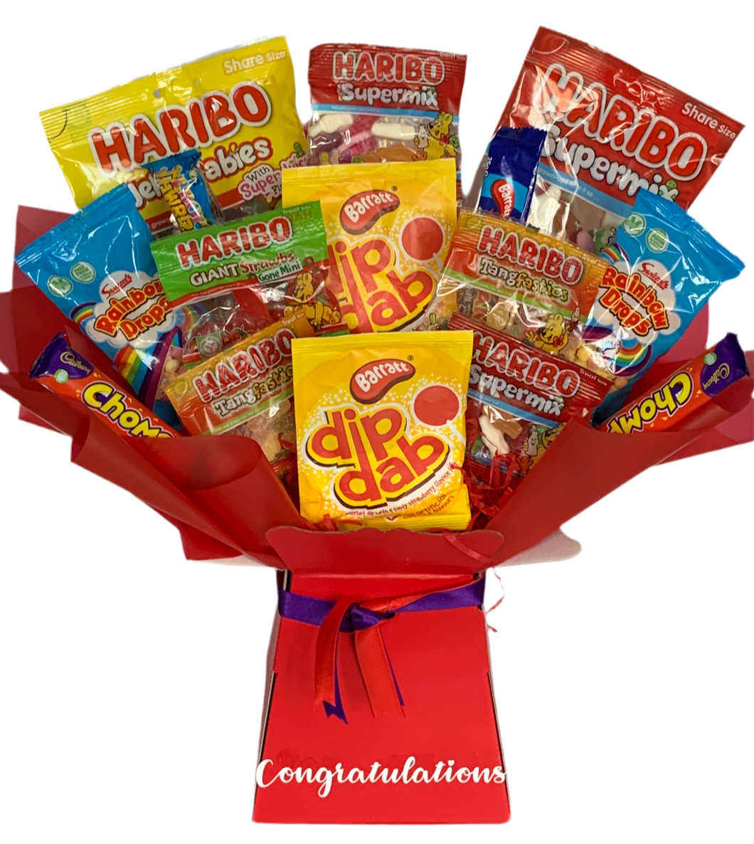 Personalised retro sweet bouquet- gift for any occasion