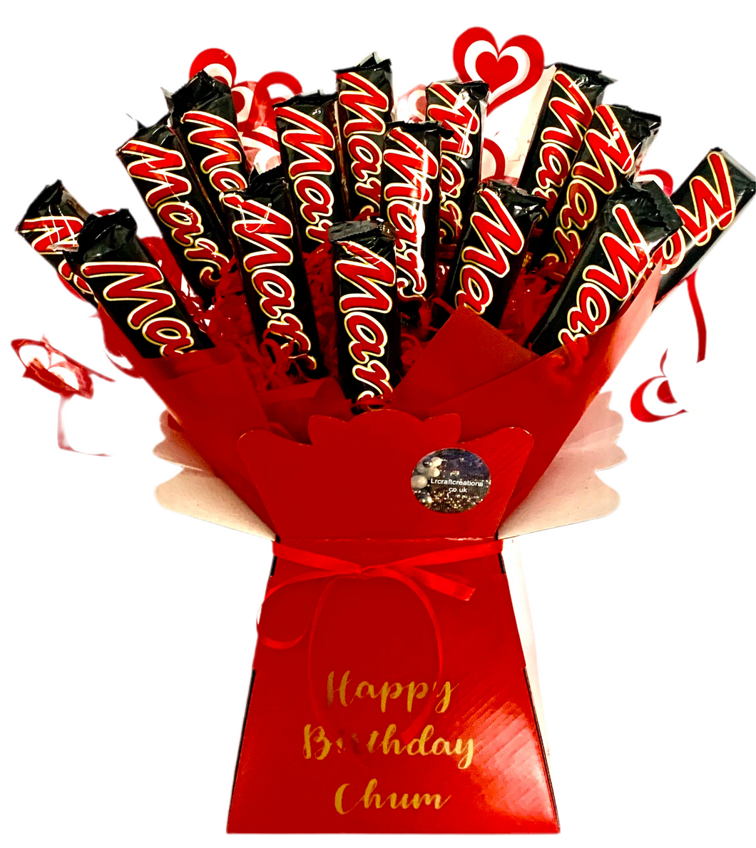 Personalised Mars bar chocolate bouquet- personalised gift