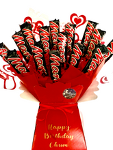Load image into Gallery viewer, Personalised Mars bar chocolate bouquet- personalised gift
