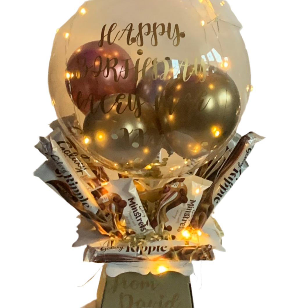 Deluxe Personalised light up balloon Bouquet