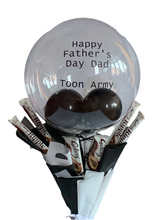 Load image into Gallery viewer, Football themed Father’s Day balloon chocolate bouquet
