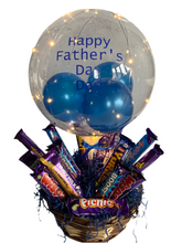 Load image into Gallery viewer, Light up Father’s Day balloon chocolate basket
