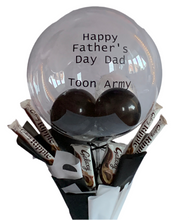 Load image into Gallery viewer, Football themed Father’s Day balloon chocolate bouquet
