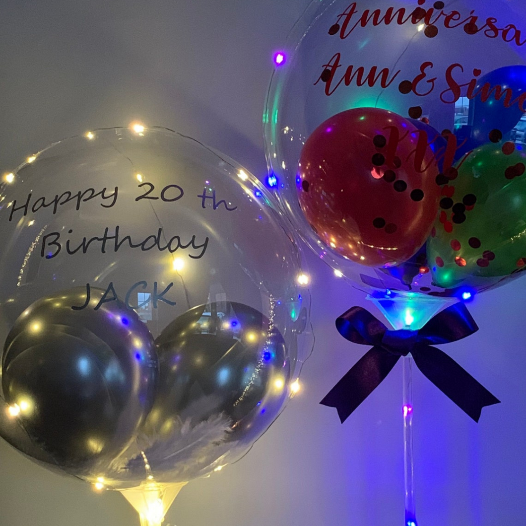 Hand Held Personalised Light Up Balloons